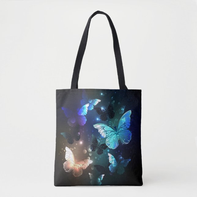 Fluttering Night Butterfly Tote Bag (Front)