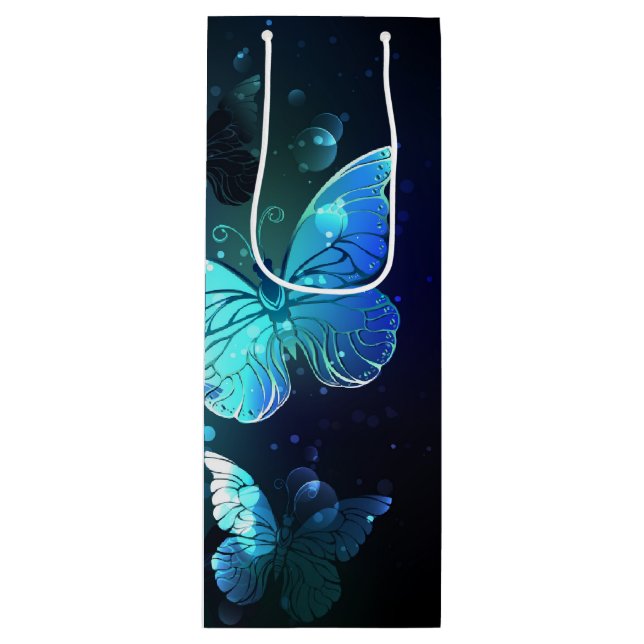 Fluttering Night Butterfly Wine Gift Bag (Front)