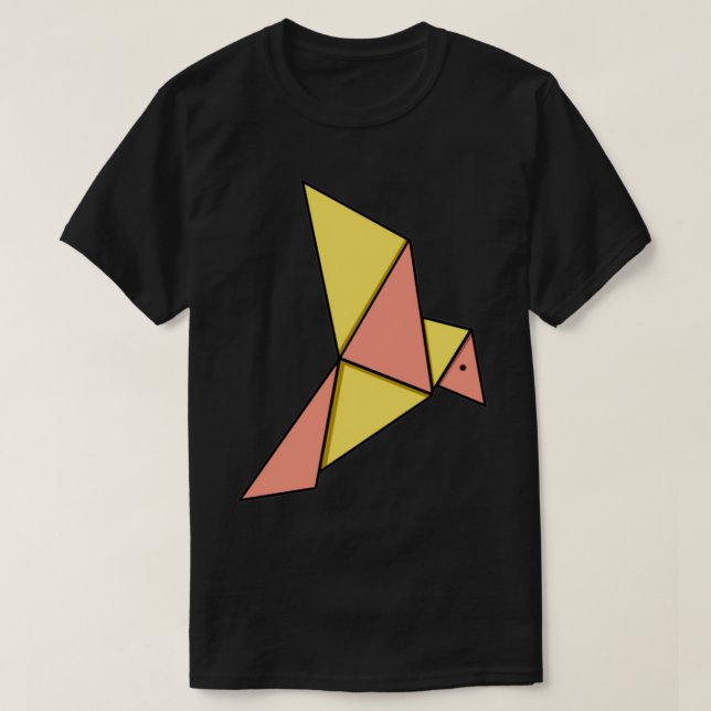Fluttering origami bird T-Shirt (Design Front)