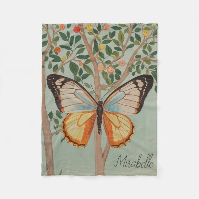 Fluttering Resilience Personalised  Fleece Blanket (Front)