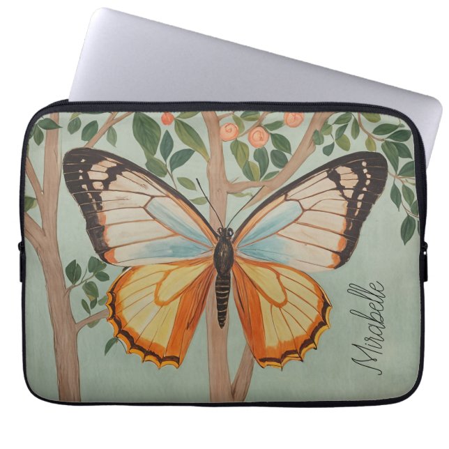 Fluttering Resilience Personalised  Laptop Sleeve (Front)