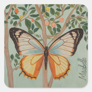 Fluttering Resilience Personalised  Square Sticker