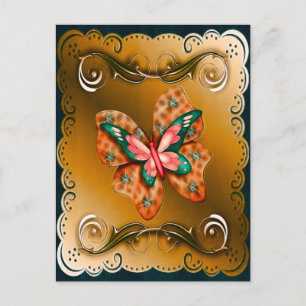 Flutterings Butterfly Bordered Postcard