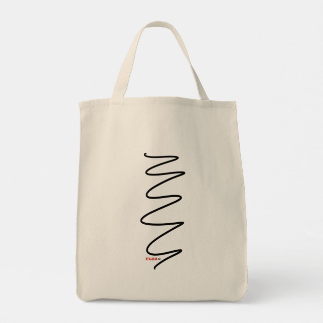 Flux Swirl Canvas Tote Bag - Black (Back)