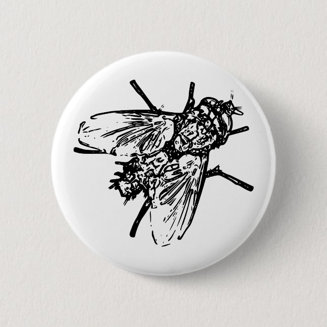 Fly 6 Cm Round Badge (Front)