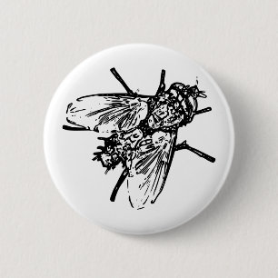 Fly 6 Cm Round Badge