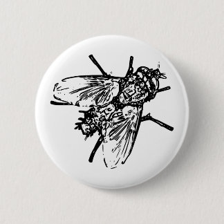 Fly 6 Cm Round Badge