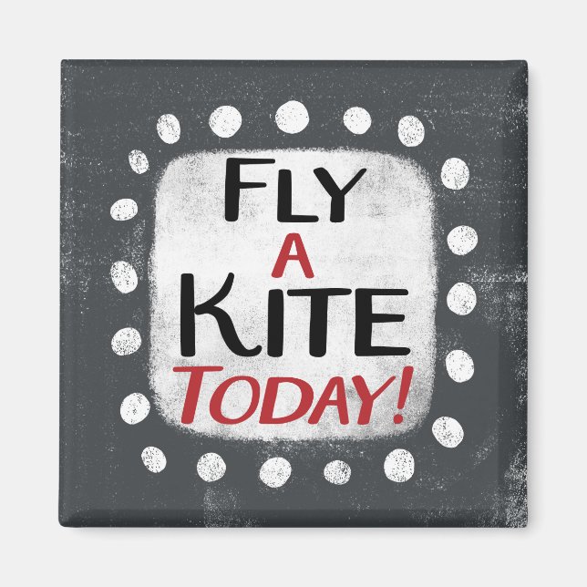 Fly A Kite Today Refrigerator Magnet (Front)
