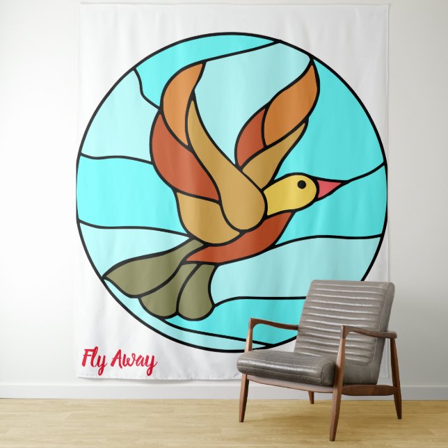 Fly Aaway Tapestry (In Situ)