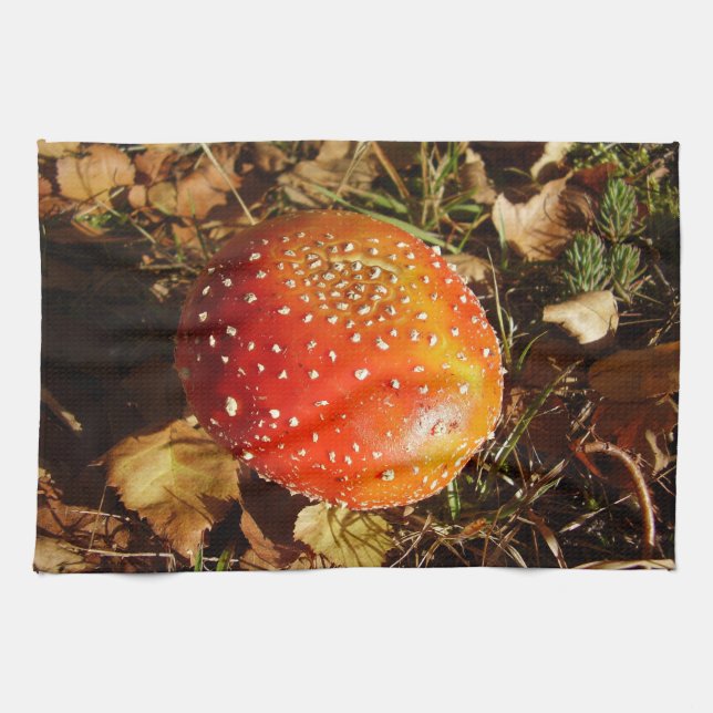 Fly Agaric Mushroom Tea Towel (Horizontal)