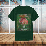 Fly agaric mushroom with green grass T-Shirt<br><div class="desc">One of the most beautiful autumn mushroom (red amanita muscaria or fly agaric) at its perfection for nature admirers or those who want to add a bright accent to their outfit.
Please,  personalise this t-shirt,  adding your own message.</div>