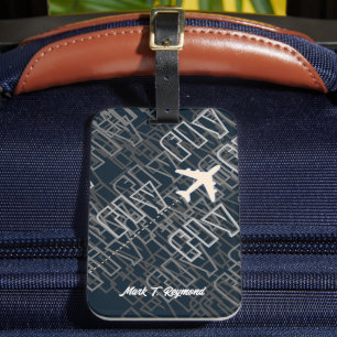 FLY airlines plane aero air travel Luggage Tag