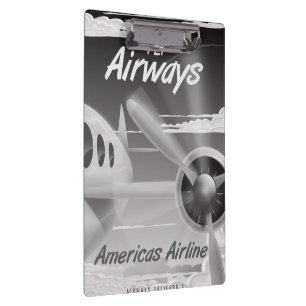 Fly Airways vintage travel poster. Clipboard