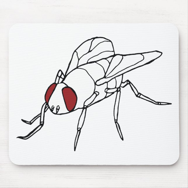 fly animal insect illustration graphic mouse mat (Front)