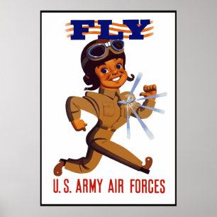 FLY -- Army Air Forces -- Border Poster