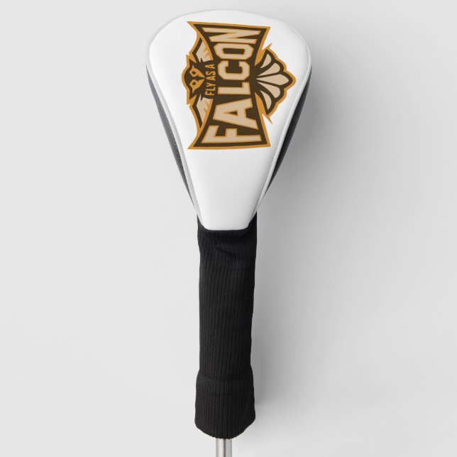 Fly As A Falcon Sepia Golf Head Cover (Front)