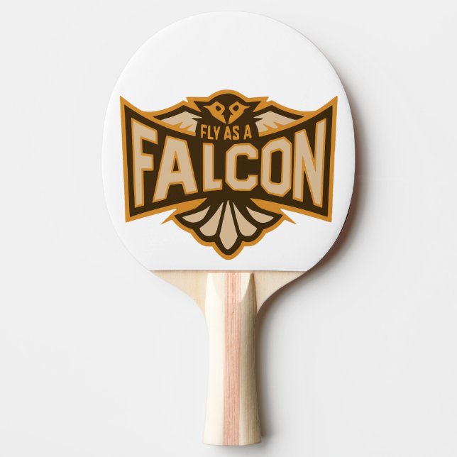 Fly As A Falcon Sepia Ping Pong Paddle (Front)