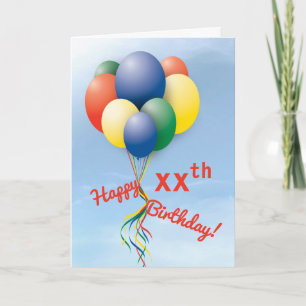Fly-Away Balloon Bundle Happy Birthday Card