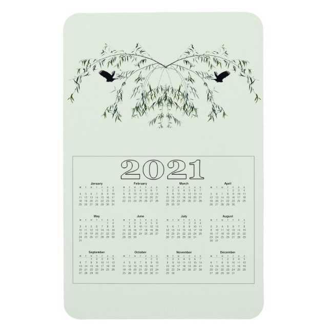 Fly Away Birds Calendar Magnet (Vertical)