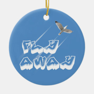 Fly away ceramic tree decoration