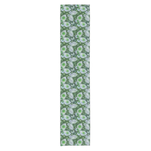 Fly Away Paisley Butterfly Print Green Short Table Runner