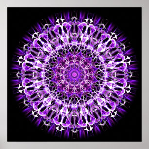 Fly Away Purple kaleidoscope Poster