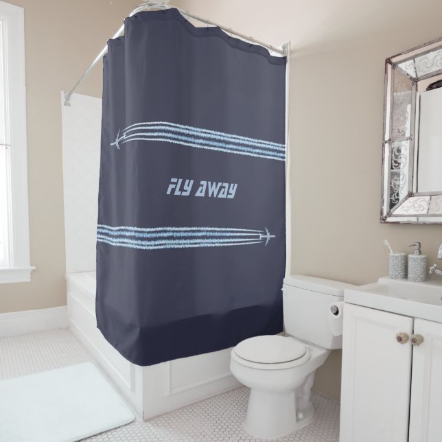 Fly Away Shower Curtain (In Situ)