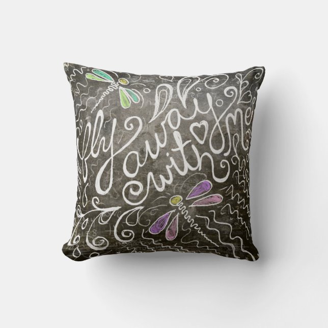 Fly Away throw pillow (Front)