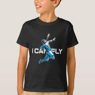 Fly Badminton Player Shuttle Trainer Racket Sports T-Shirt