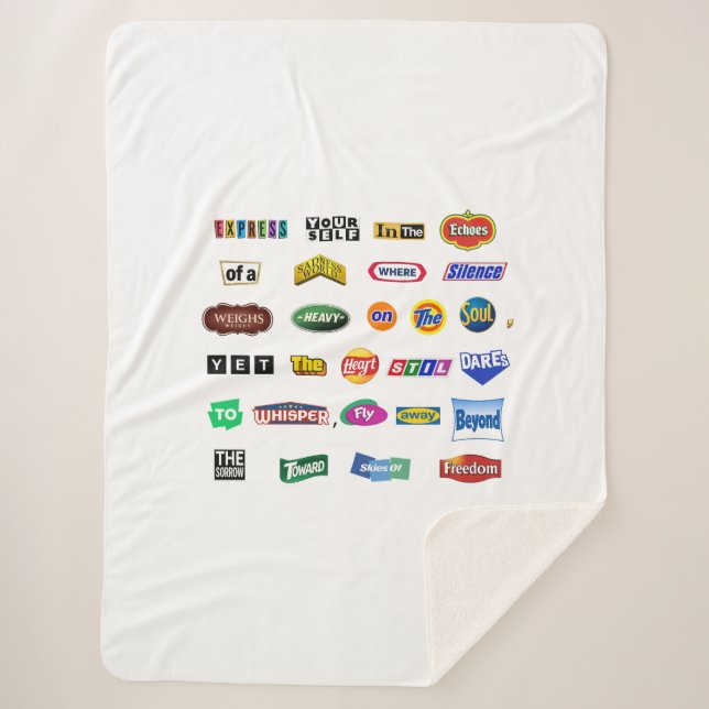 Fly Beyond Sorrow Sherpa Blanket (Front)