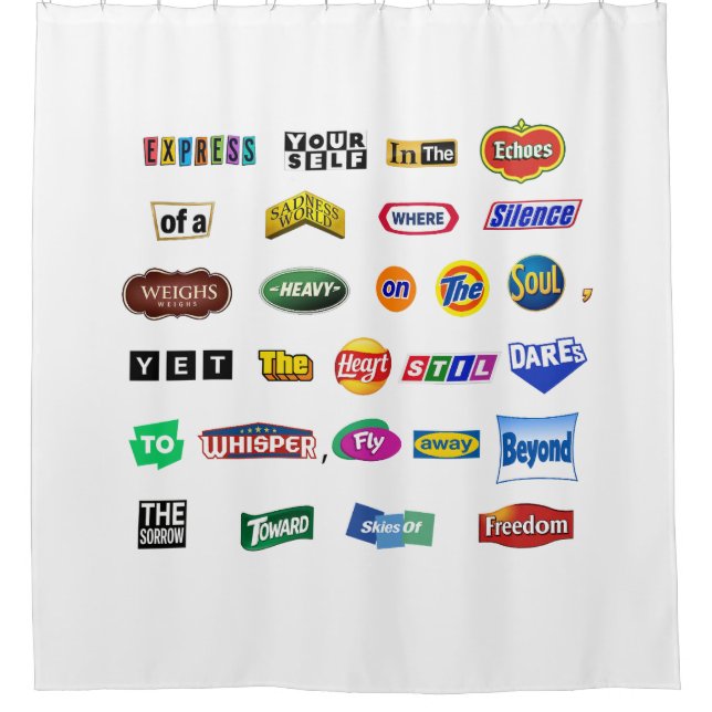 Fly Beyond Sorrow Shower Curtain (Front)