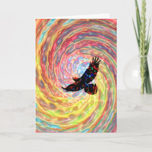 Fly Bird Digital Art Birthday Card
