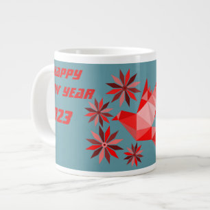 FLY BIRD WITH FLOWERS , FOR GIFT NEW YEAR 2023 LARGE COFFEE MUG