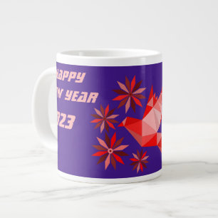 FLY BIRD WITH FLOWERS , FOR GIFT NEW YEAR 2023 LARGE COFFEE MUG