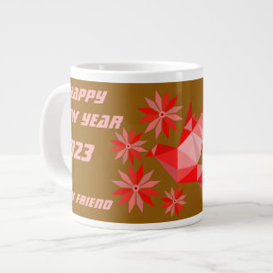 FLY BIRD WITH FLOWERS ,GIFT NEW YEAR 2023 FRIEND LARGE COFFEE MUG