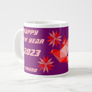 FLY BIRD WITH FLOWERS ,GIFT NEW YEAR 2023 FRIEND LARGE COFFEE MUG