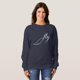Fly Birds wing white and navy sweater