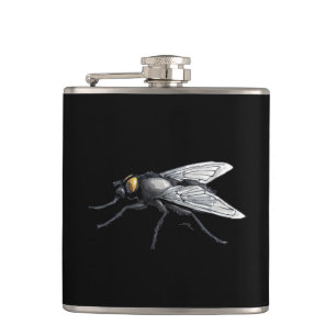 Fly Buddy giant fly black wrapped flask