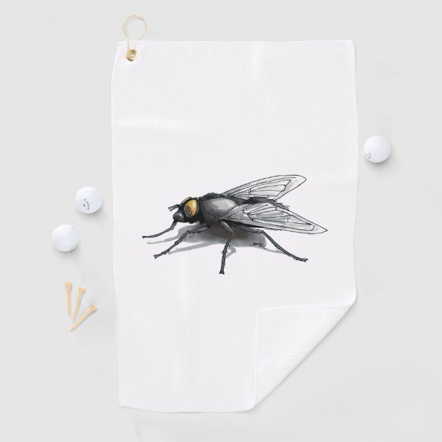 Fly Buddy giant fly golf towel (InSitu)