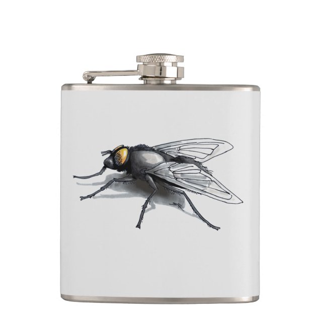 Fly Buddy giant fly wrapped flask (Front)