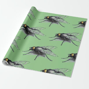 Fly Buddy green matte wrapping paper