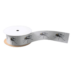Fly Buddy grey ribbon spool Satin Ribbon