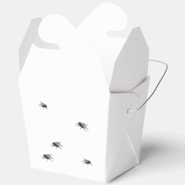 Fly Buddy many flies white take out box (Open)