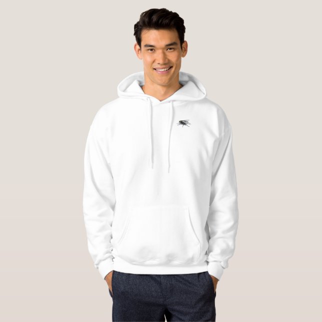 Fly Buddy men white hoodie (Front Full)