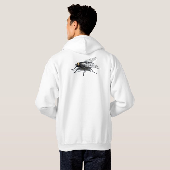 Fly Buddy men white hoodie back (Back Full)