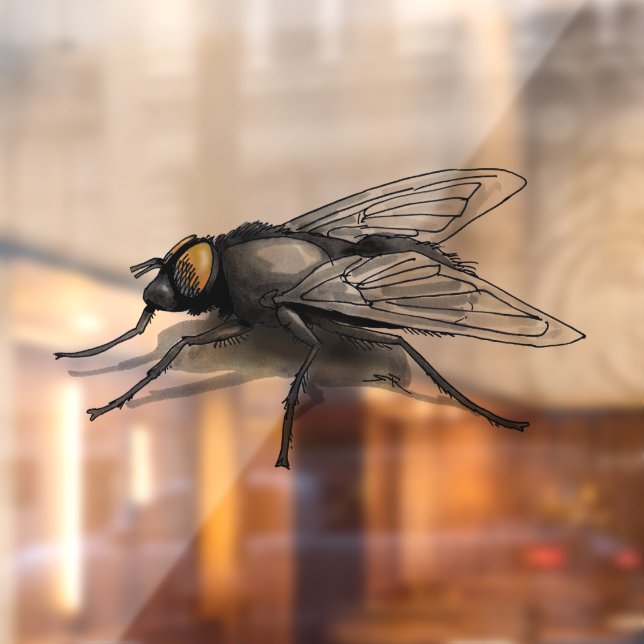 Fly Buddy tiny shadow window cling front stick (Sheet 2)