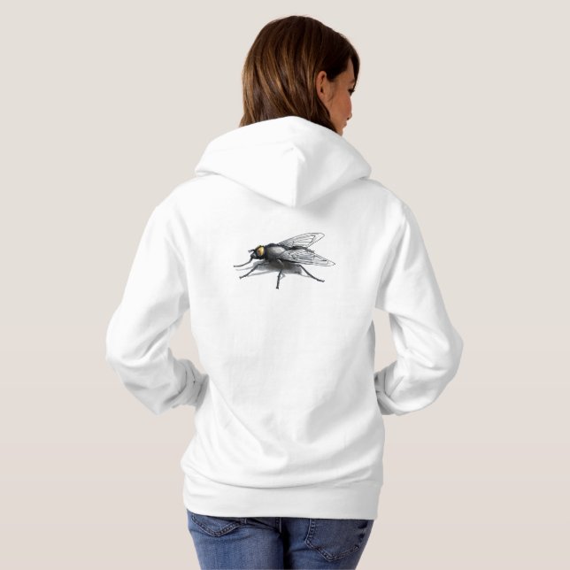 Fly Buddy women white hoodie back (Back Full)