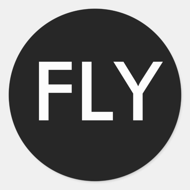 FLY CLASSIC ROUND STICKER (Front)