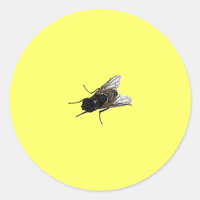 fly classic round sticker (Front)