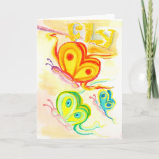 Fly Colourful Butterflies Greeting Card